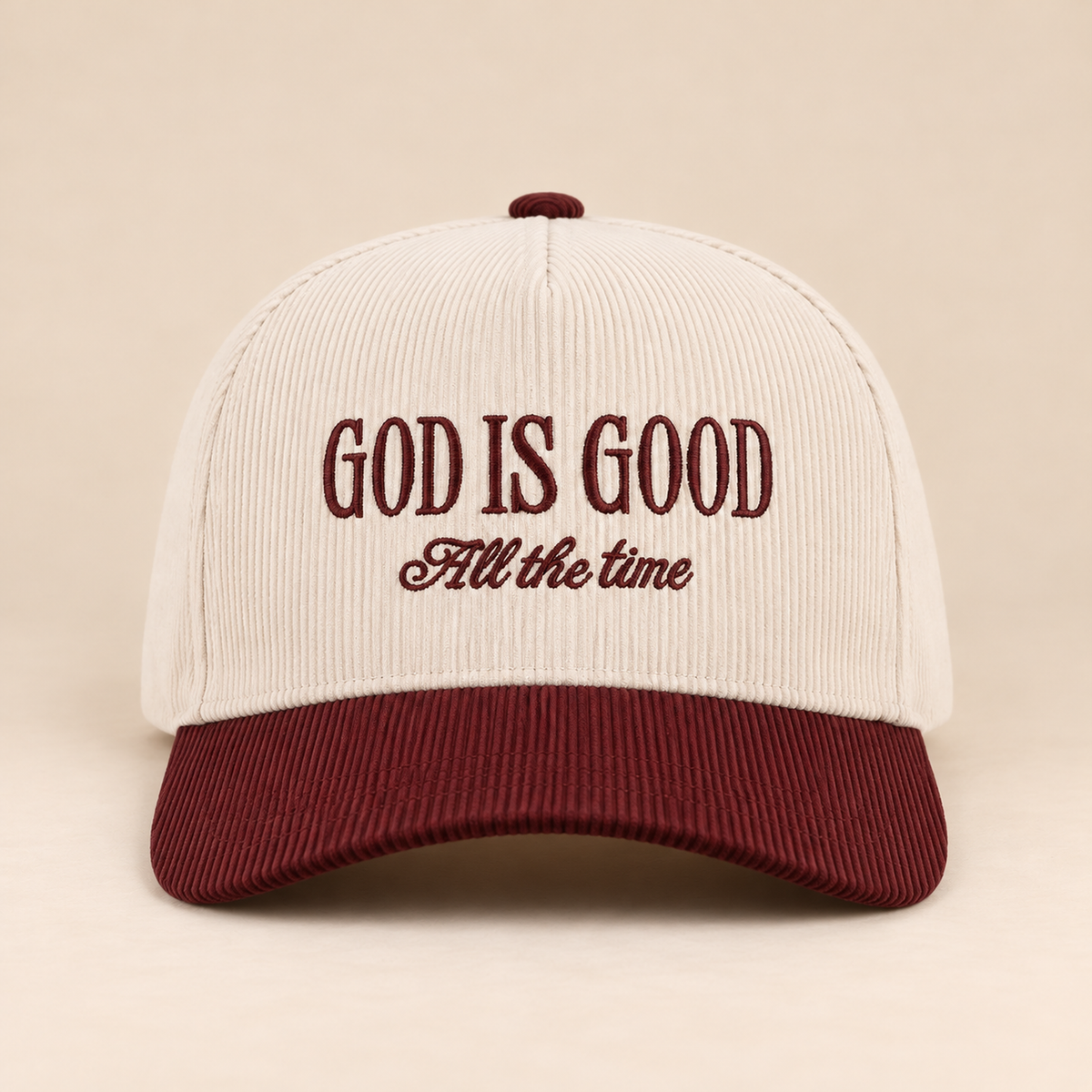 God Is Good Corduroy Cap