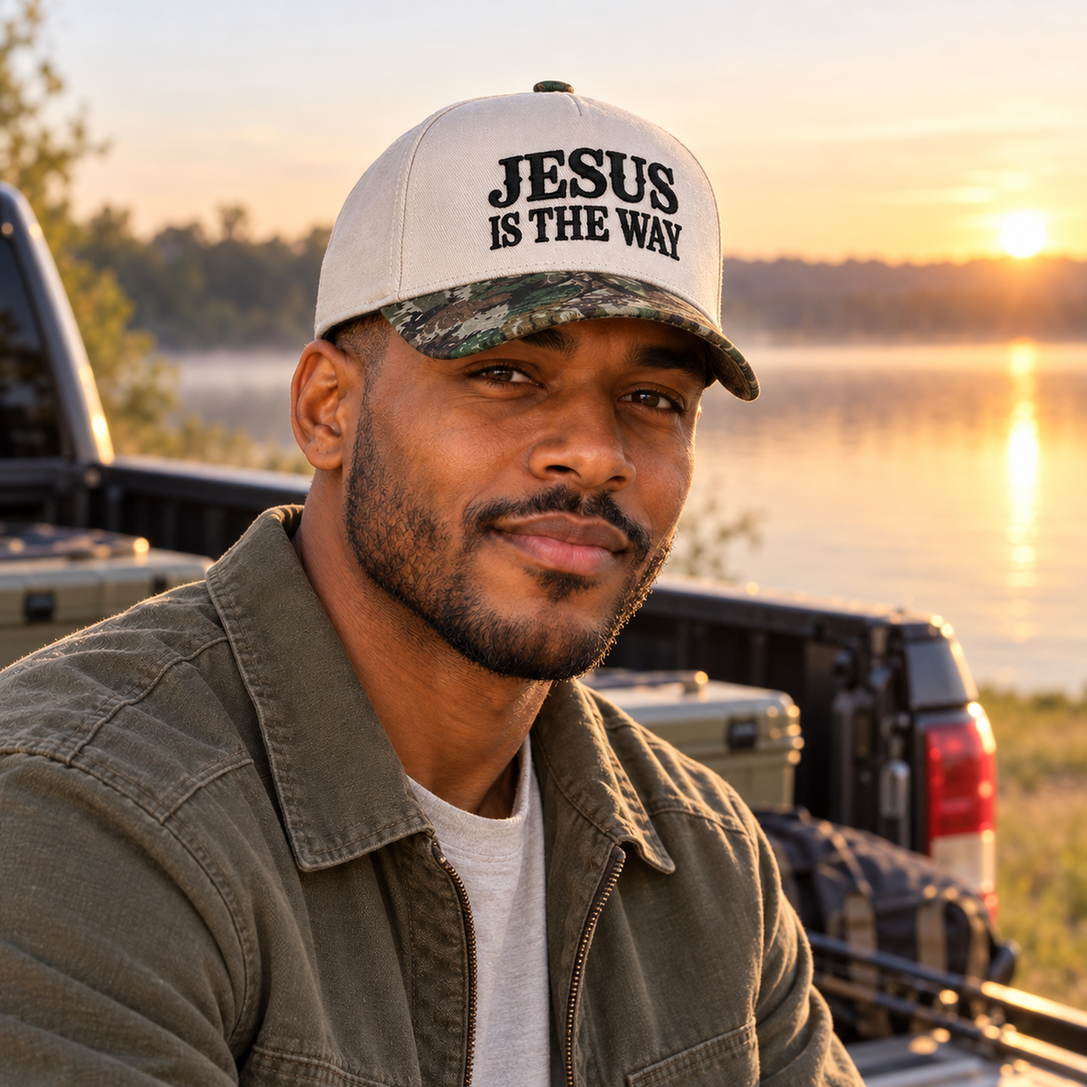 Jesus Is the Way Camo Cap