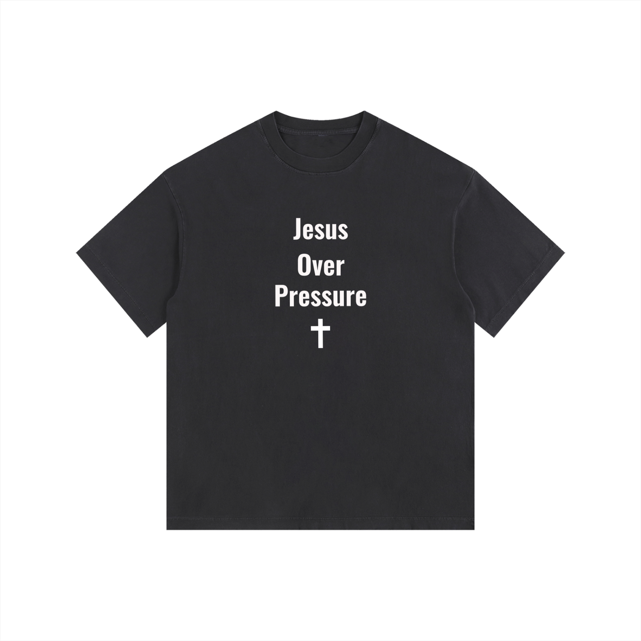Jesus Over Pressure Washed Heavyweight T-Shirt