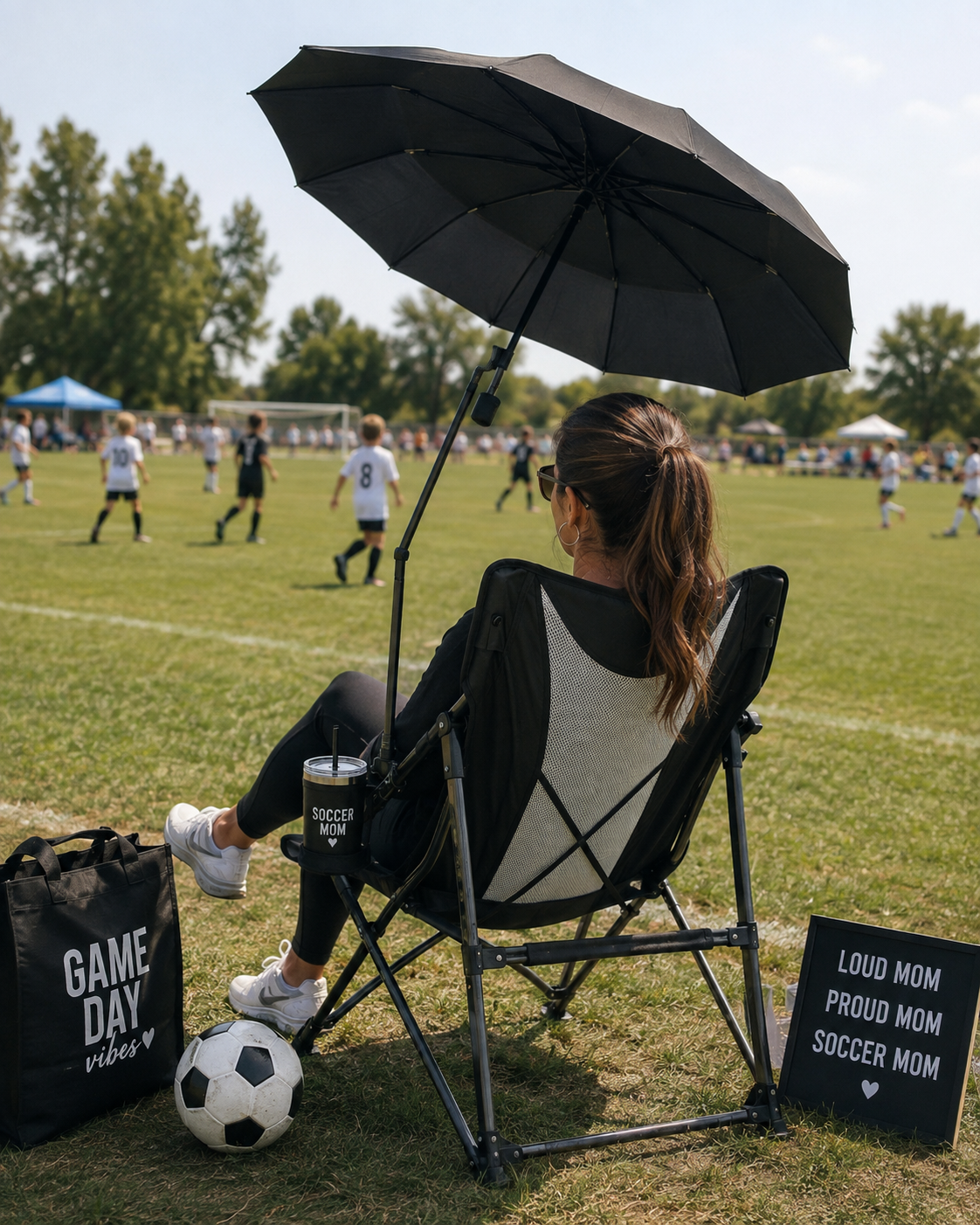 Game Day Umbrella Holder for Sports Chairs | CrossAndCleat