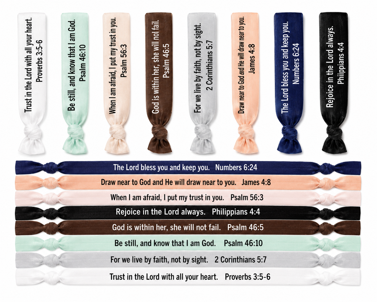 Wear the Word Scripture Hair Ties