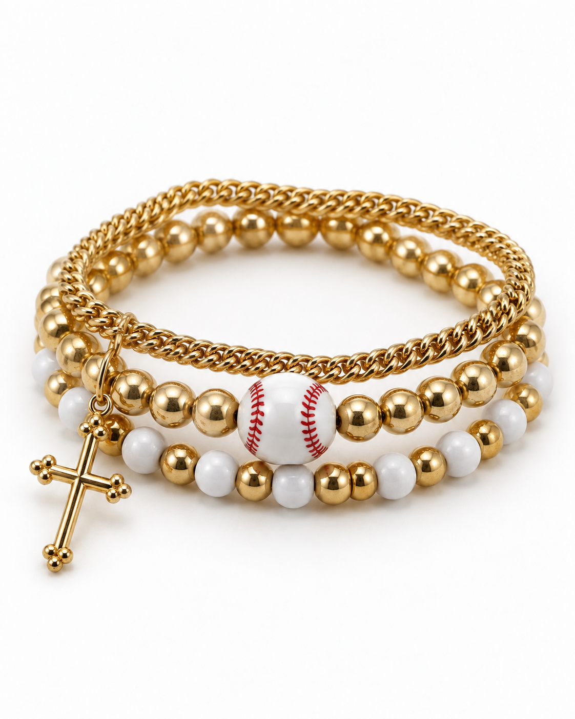 Baseball Faith Bracelet Stack