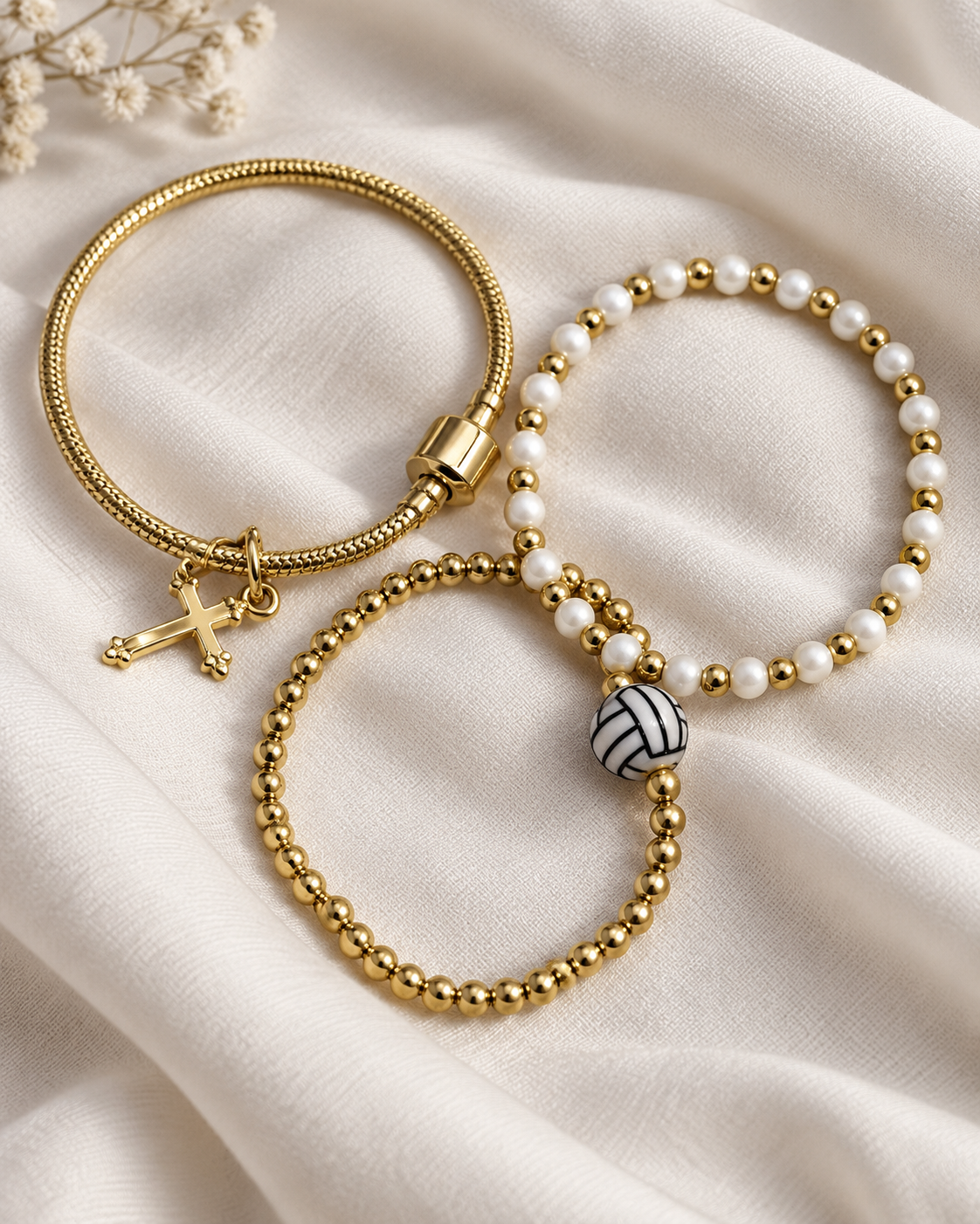 Volleyball Faith Bracelet Stack