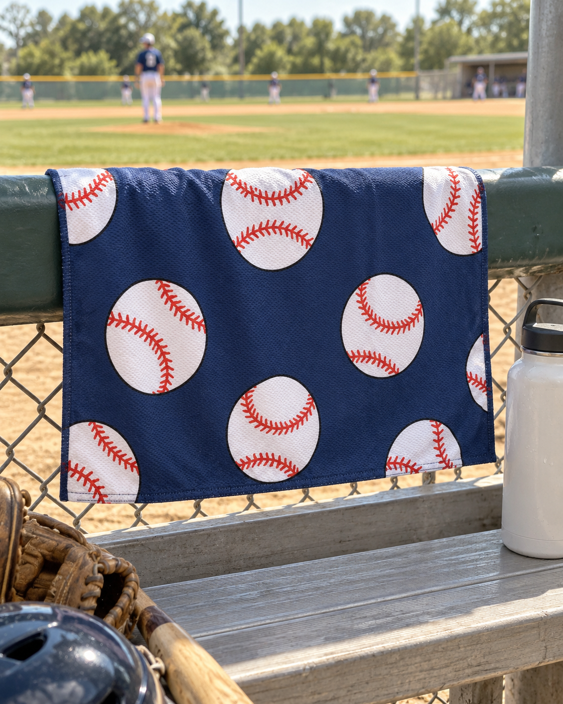 Baseball Pattern Cooling Towel