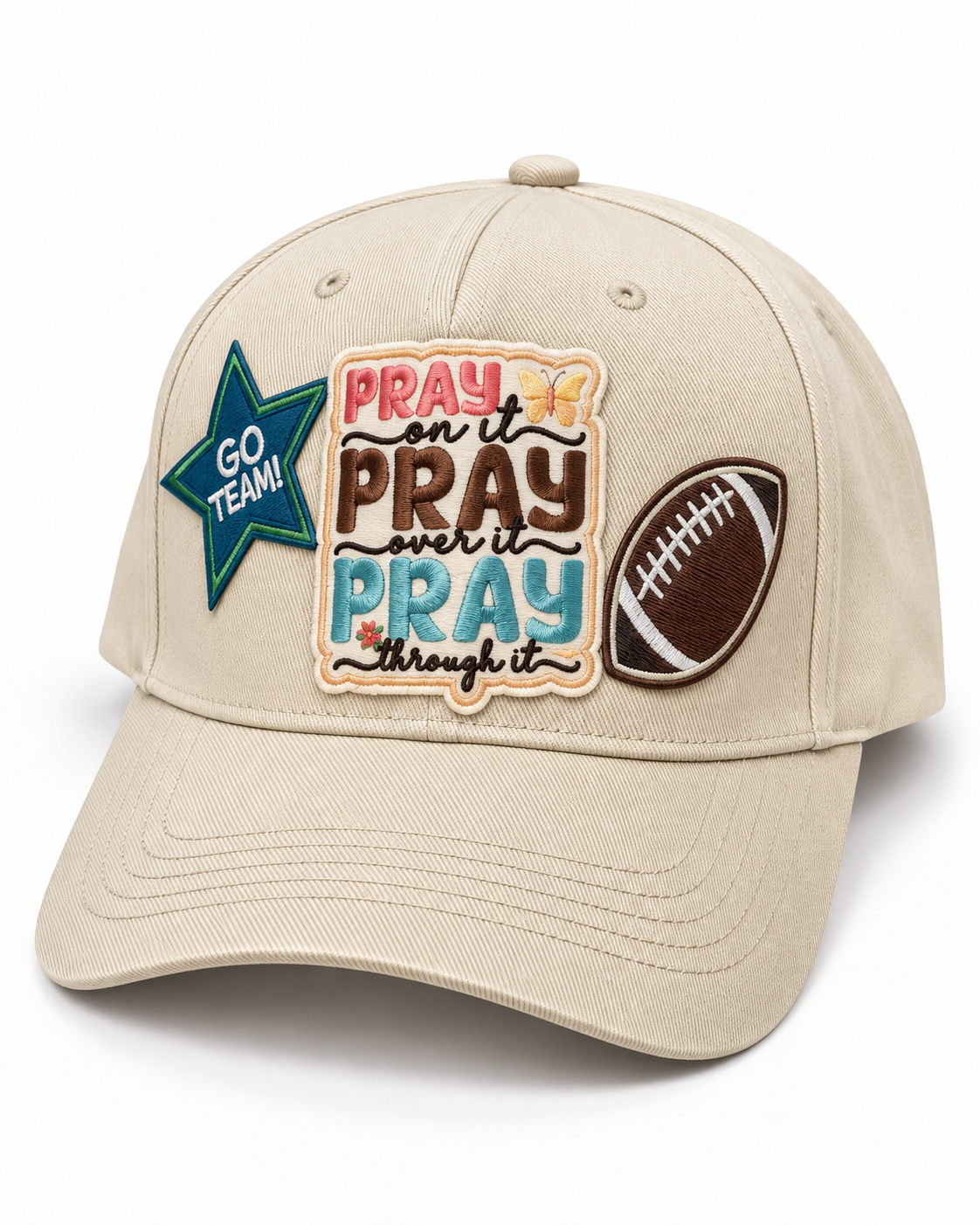 Pray On It Football Cap