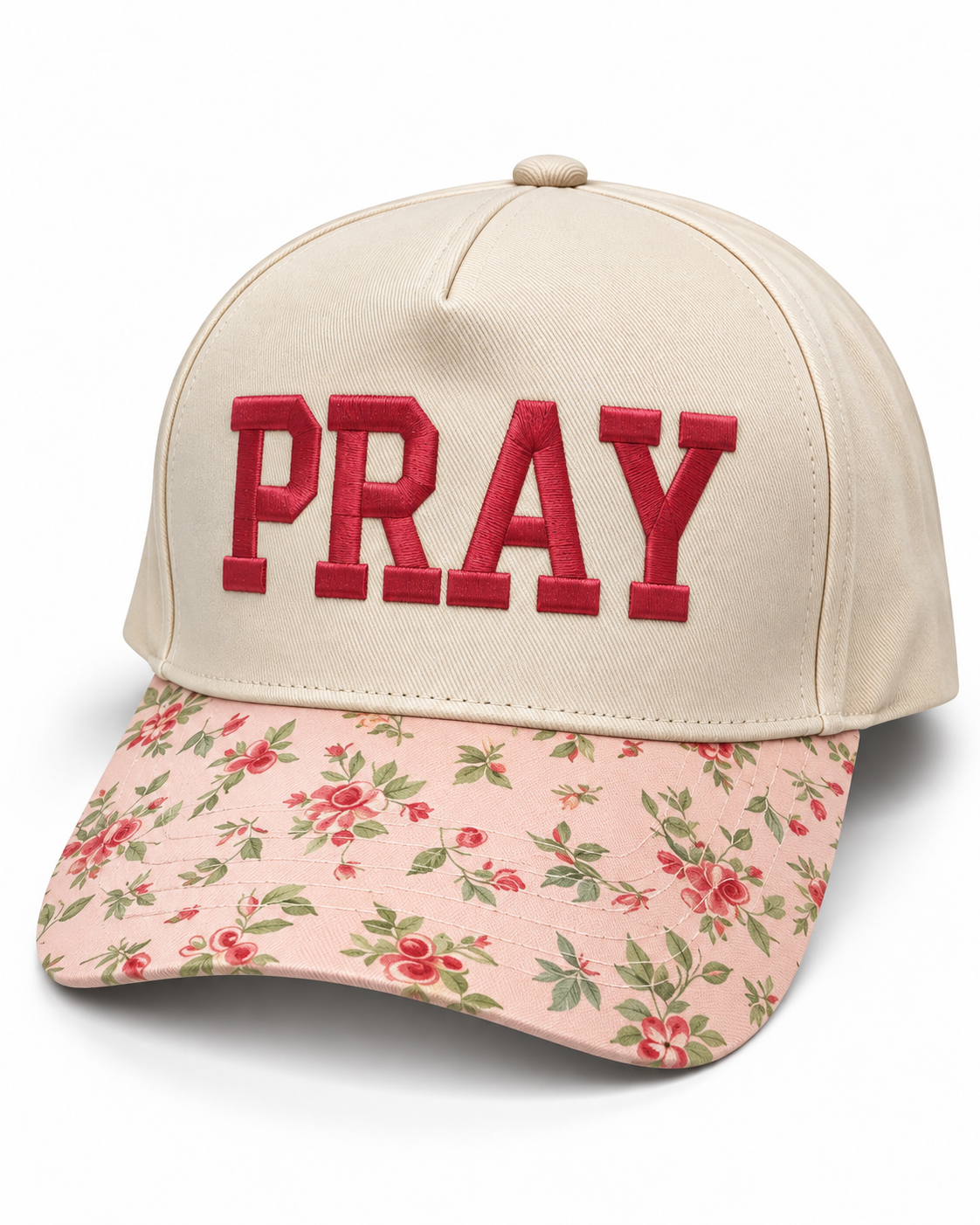 Pray Floral Cap