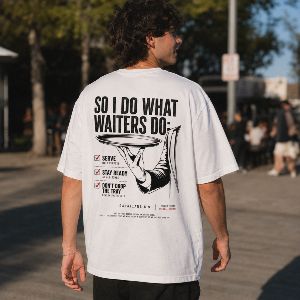 God Makes Me Wait Oversized Christian T-Shirt