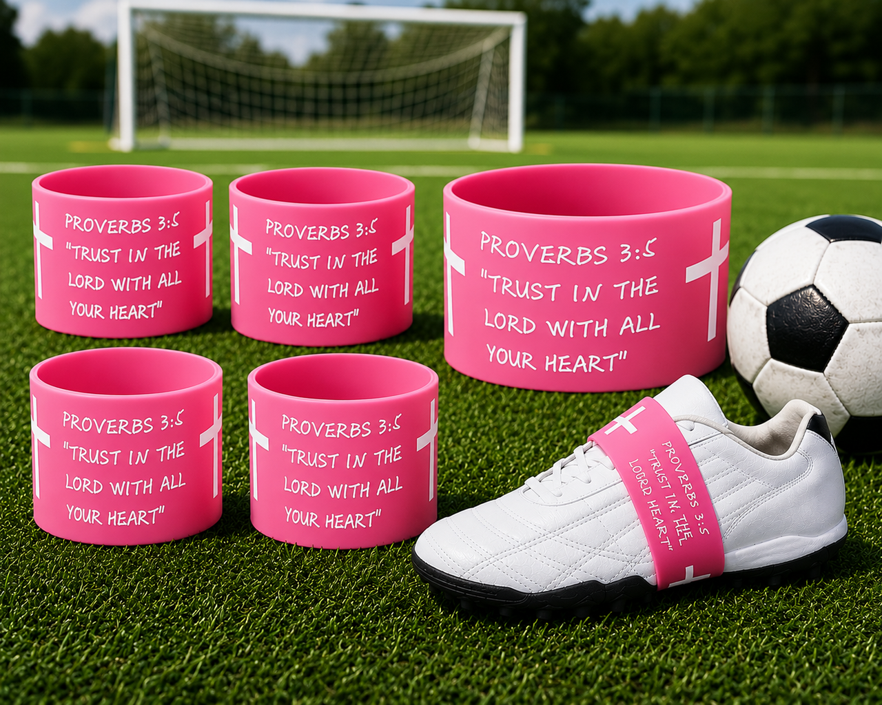 Faith Lock Soccer Cleat Bands (4-Pack)