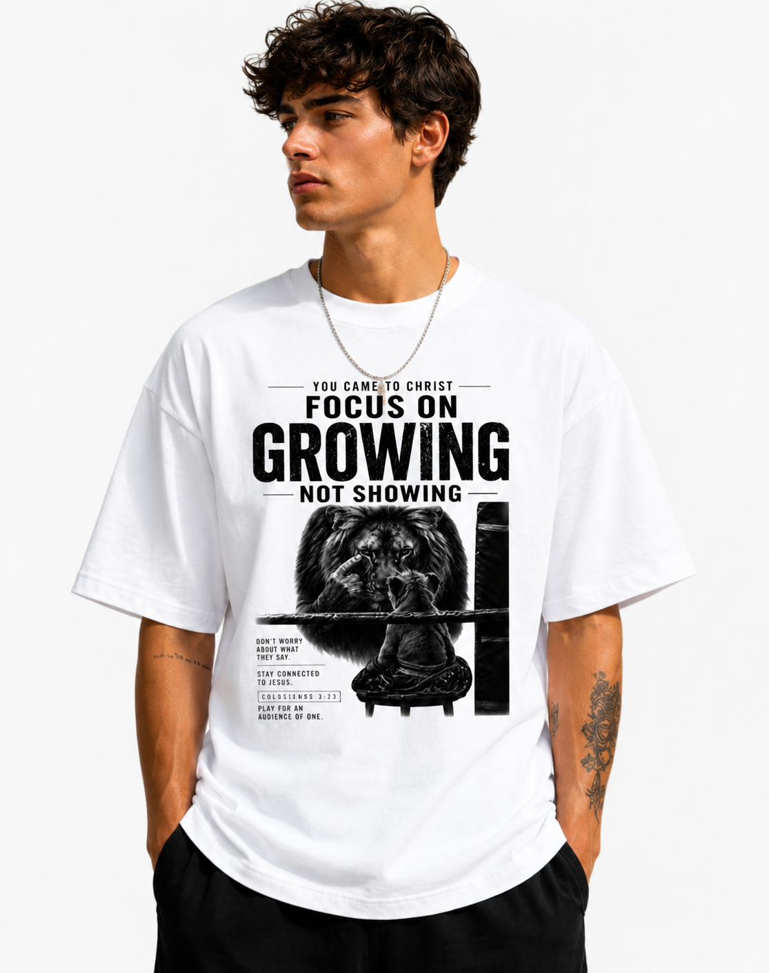 Focus On Growing Oversized Heavyweight Tee