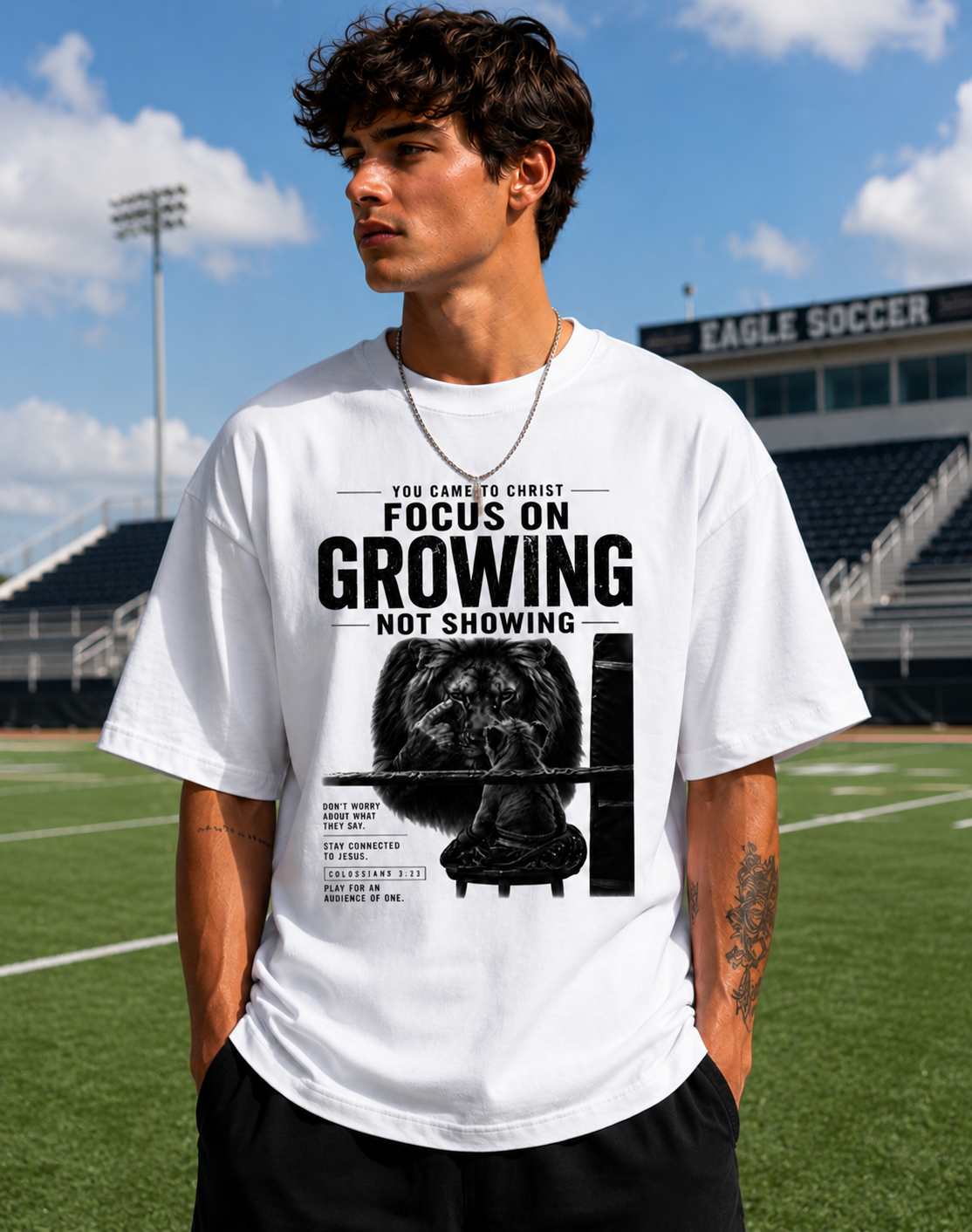 Focus On Growing Oversized Heavyweight Tee