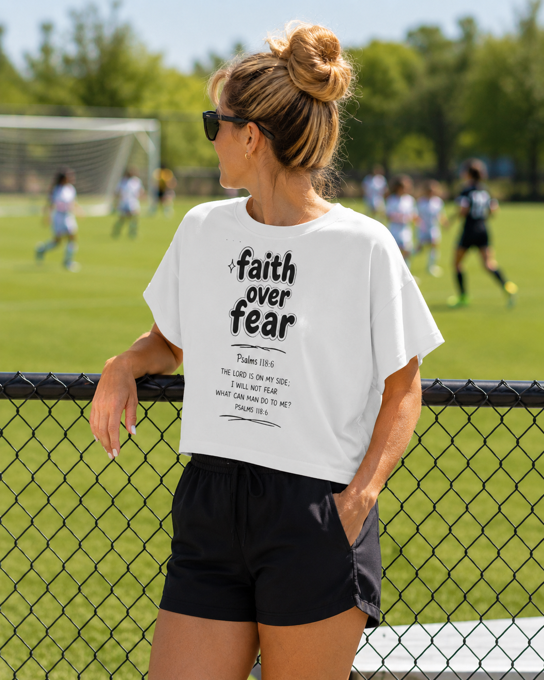 Faith Over Fear Cropped Tee