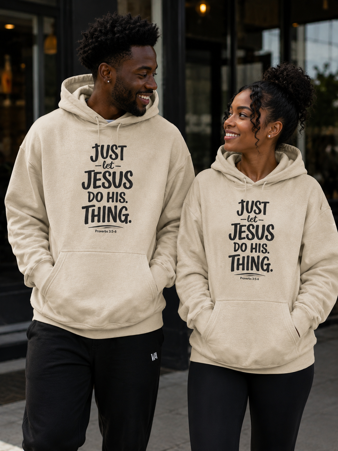 Just Let Jesus Do His Thing Heavyweight Hoodie
