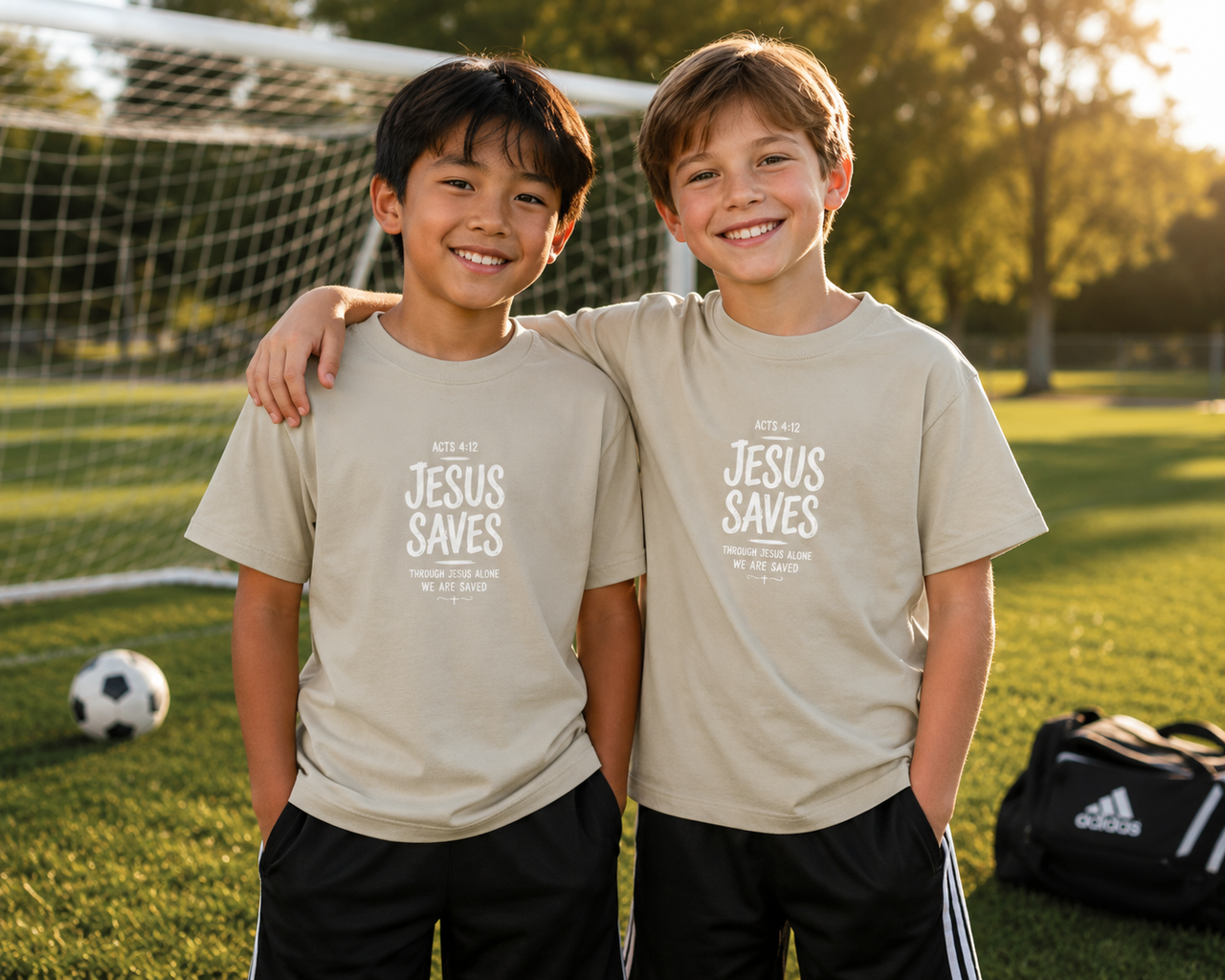 Jesus Saves Kids Washed T-Shirt