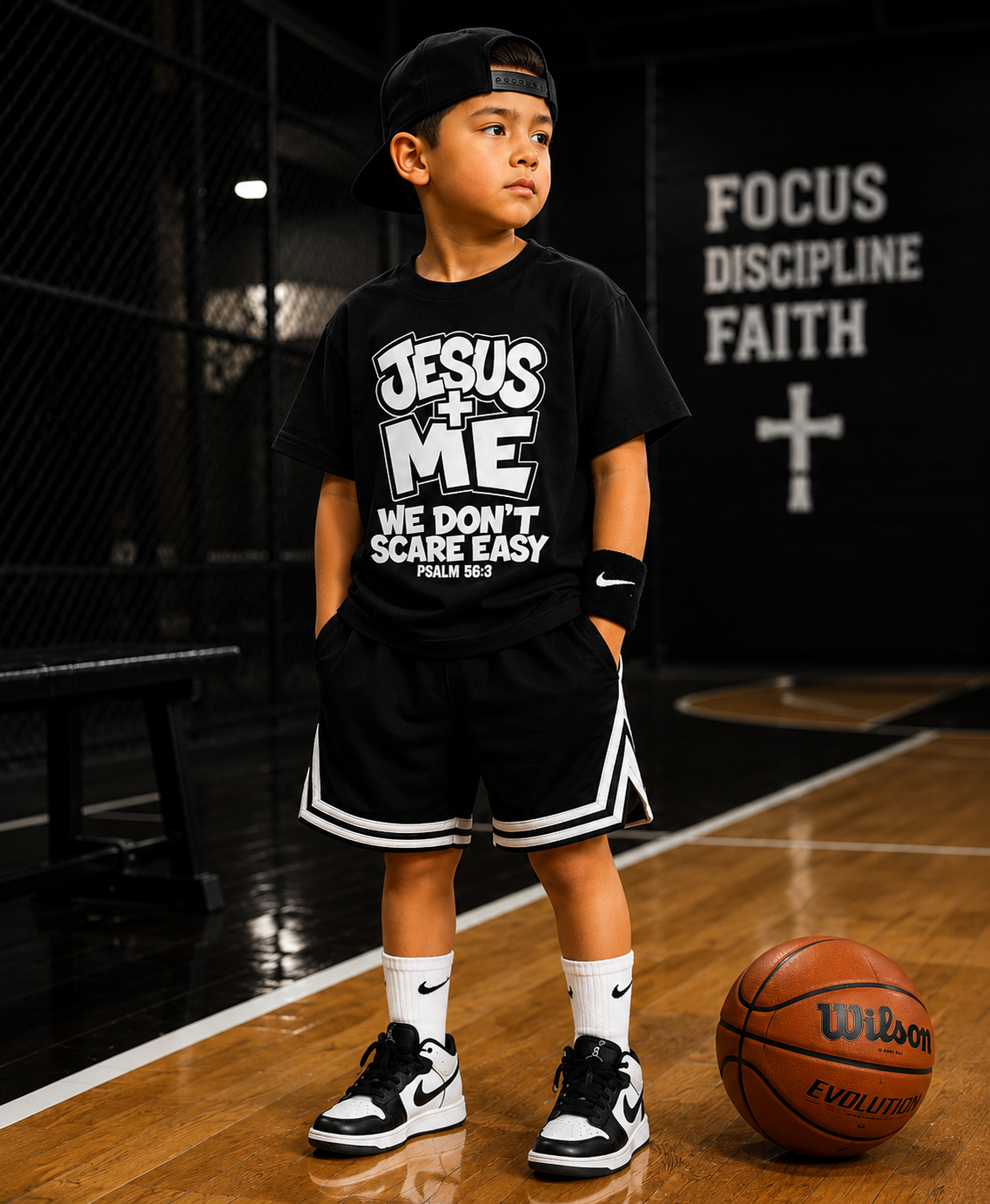 Jesus + Me — We Don't Scare Easy Kids Tee