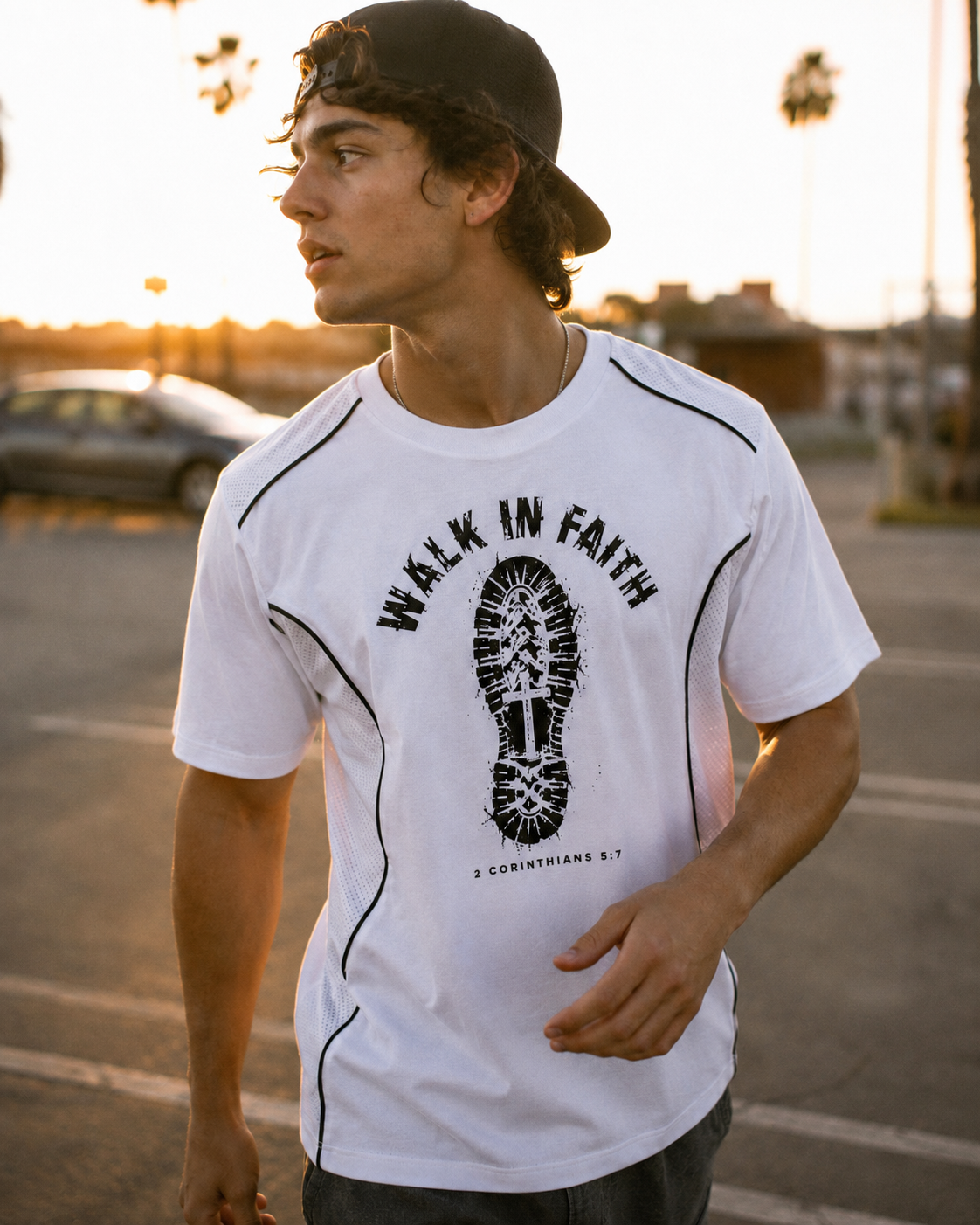 Walk in Faith – Distressed Graphic Tee