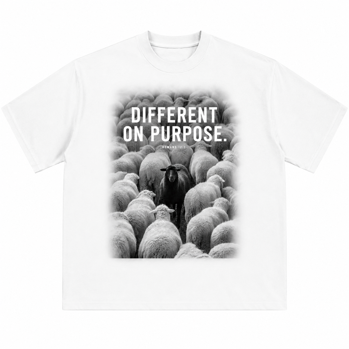 Different on Purpose – Faith Photo Oversized Tee