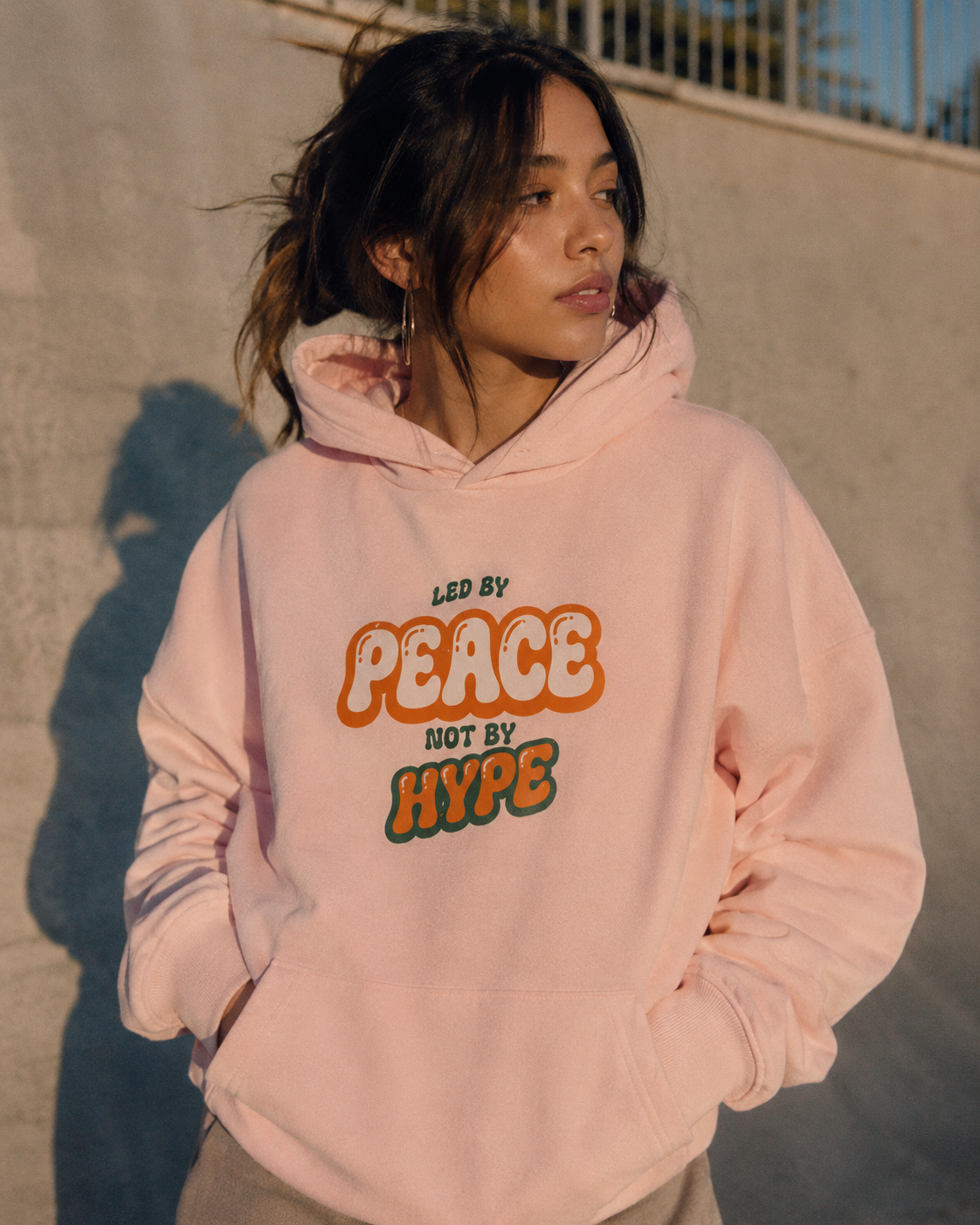 Led by Peace Not by Hype – Oversized Hoodie