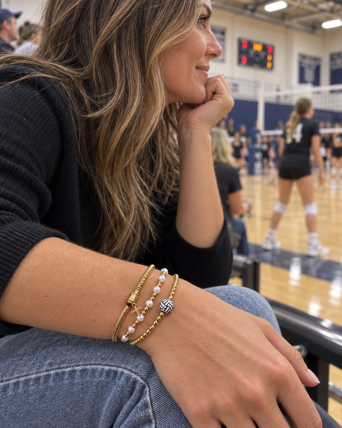 Volleyball Faith Bracelet Stack