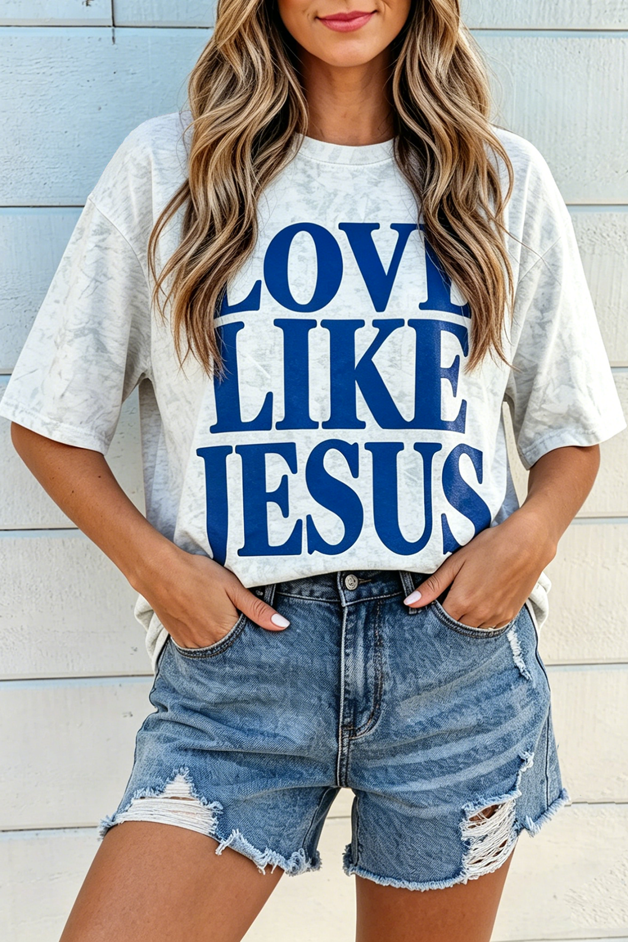 Love Like Jesus Camouflage Oversized T-Shirt