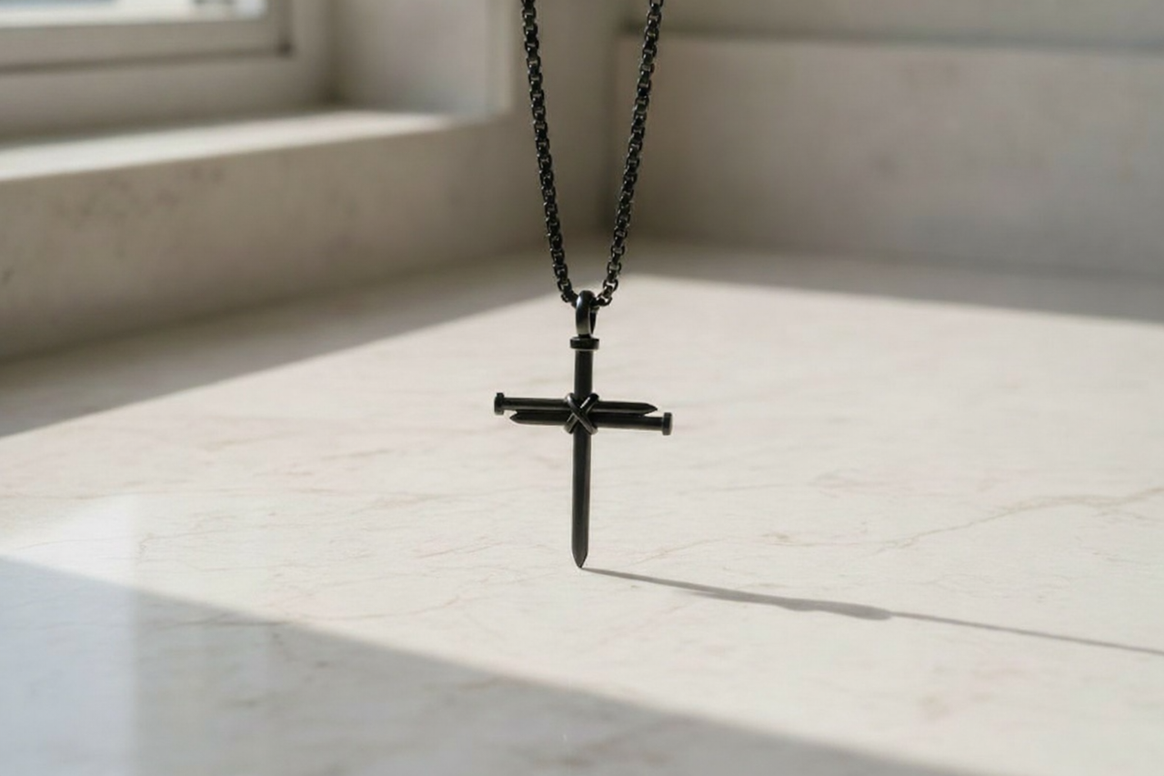 Nail Cross Necklace