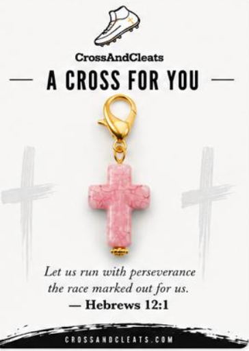 Run the Race Cross Charm | Christian Sneaker Charm | Hebrews 12:1