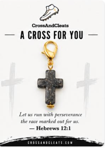 Run the Race Cross Charm | Christian Sneaker Charm | Hebrews 12:1