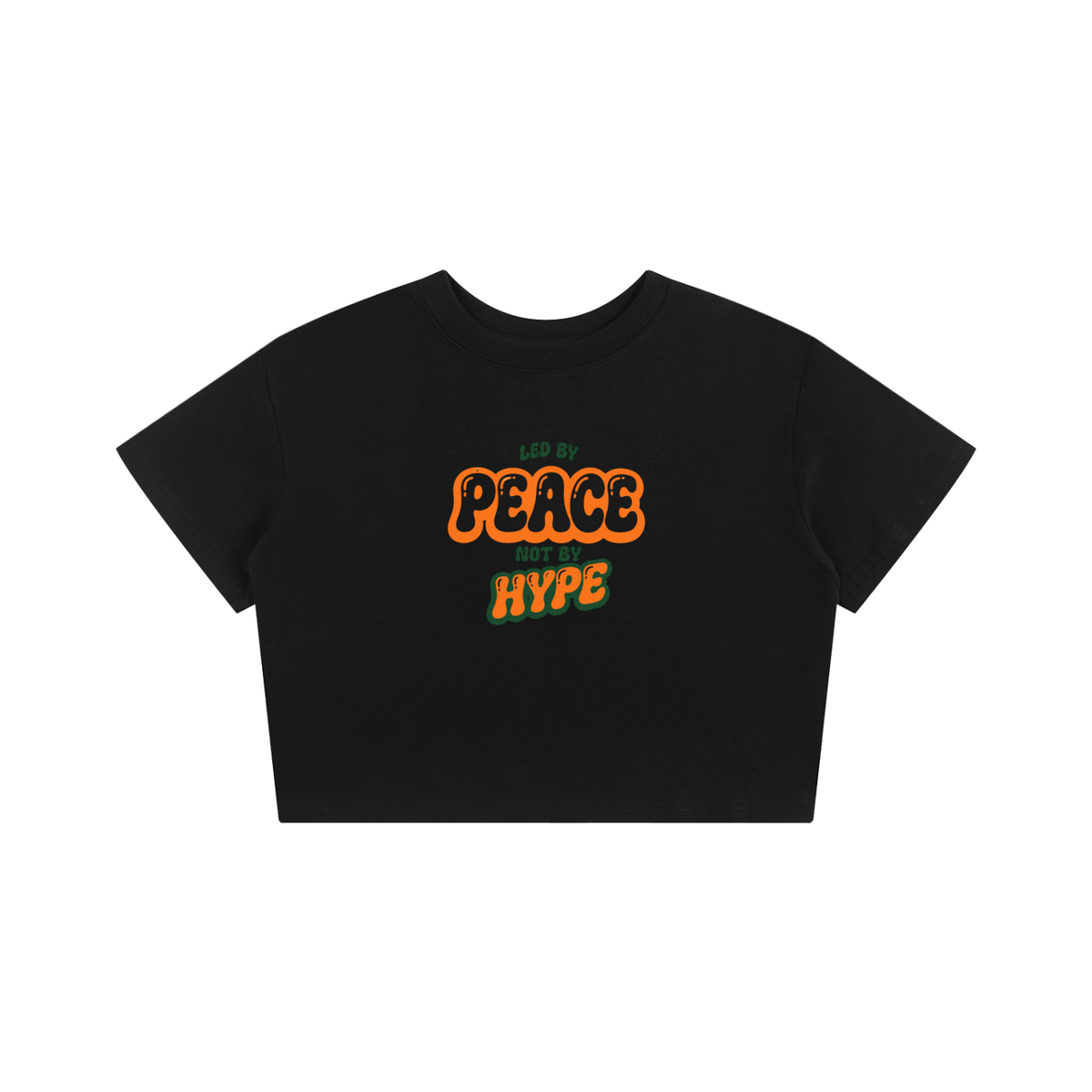 Led by Peace Not by Hype – Cropped Graphic Tee