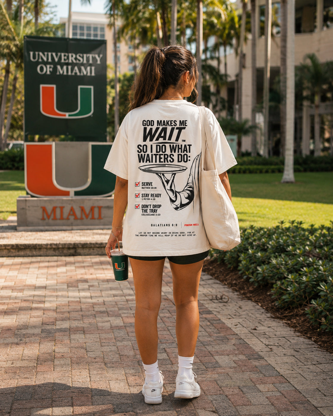 God Makes Me Wait Oversized Heavyweight Tee